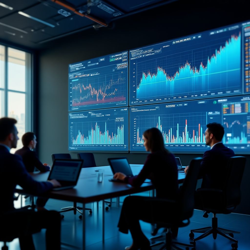 Presentación de datos en una pantalla grande